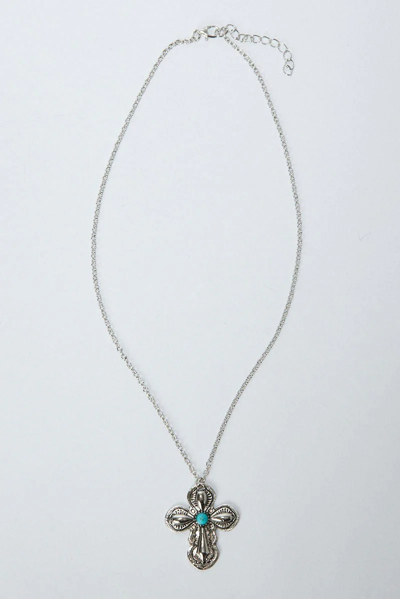 Silver Cross Necklace