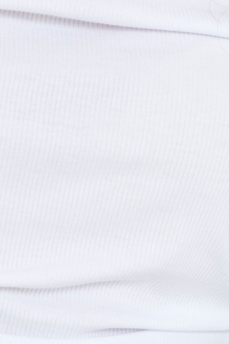 White Crop T Shirt Short Sleeve