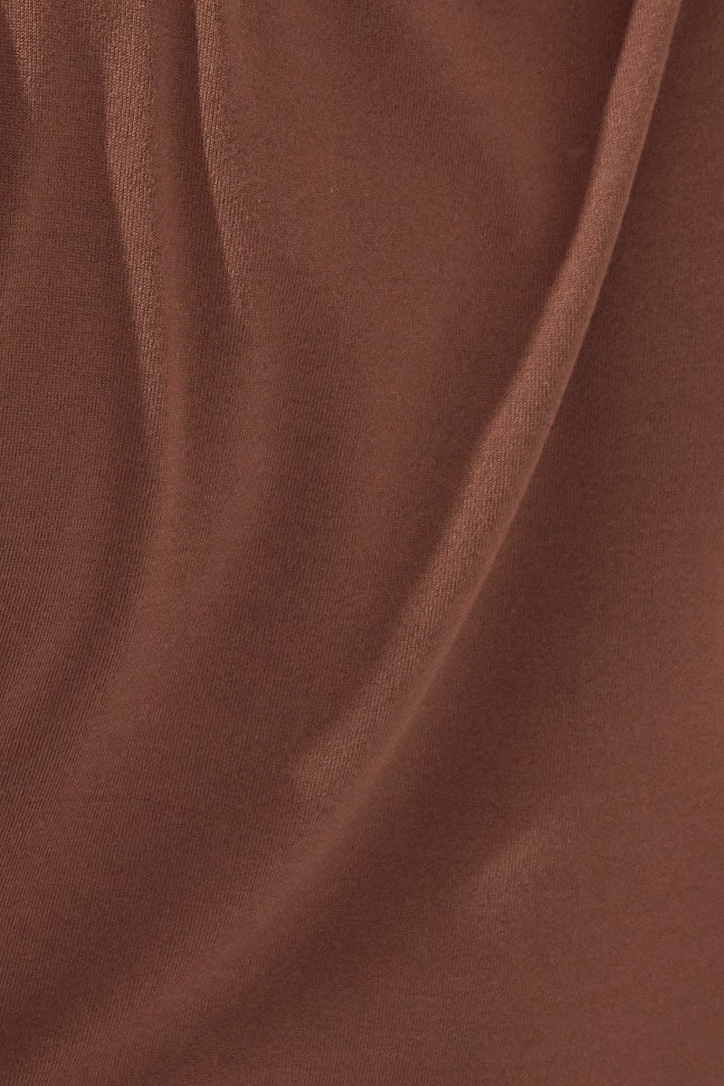 Brown Supersoft Dress Short Sleeve Crew Neck