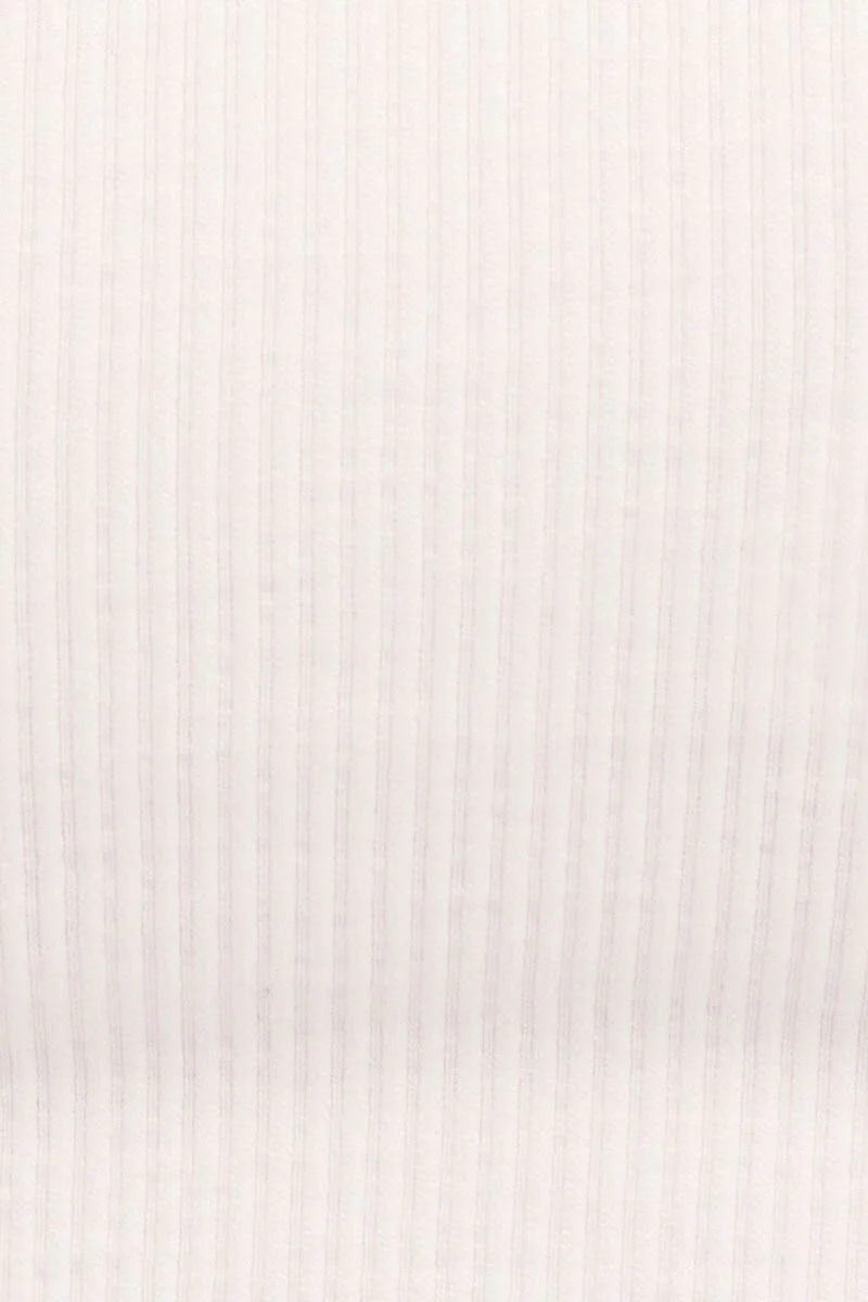 White Bralette Crop Round Neck Seamless