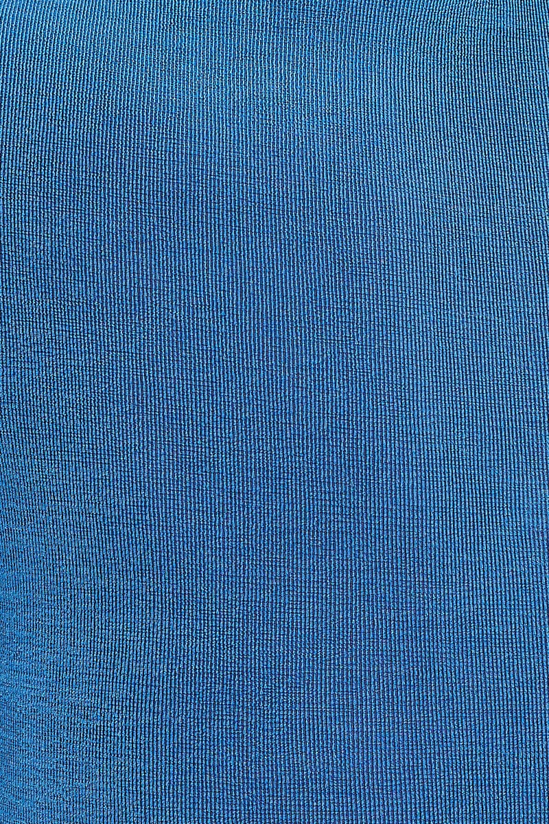 Blue Top Long Sleeve V Neck