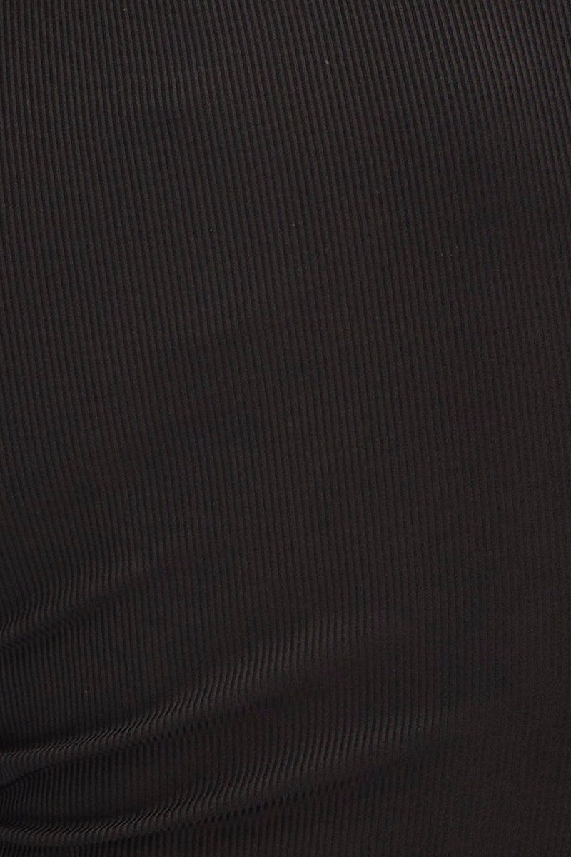 Black Tank Top Sleeveless High Neck