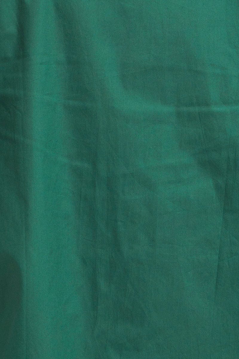 Green Oversized Shirts Long Sleeve Collared