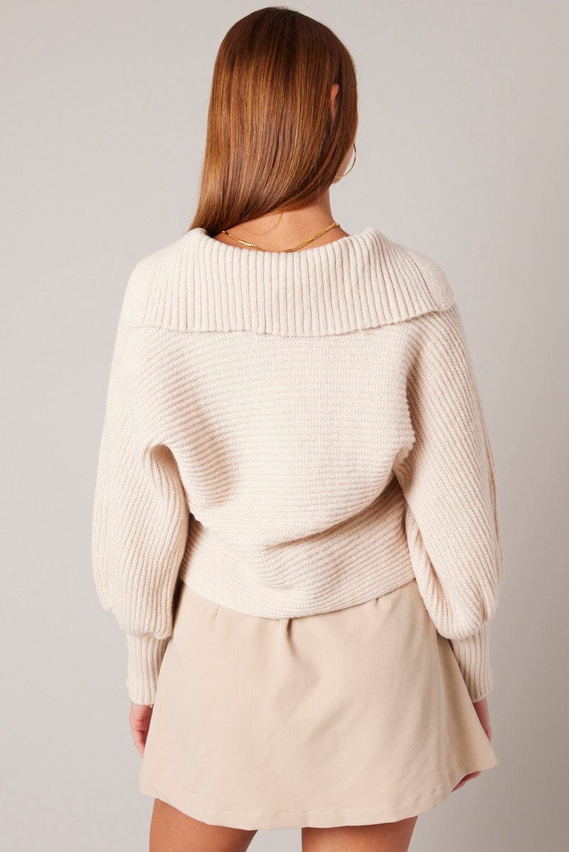 Beige Knit Jumper
