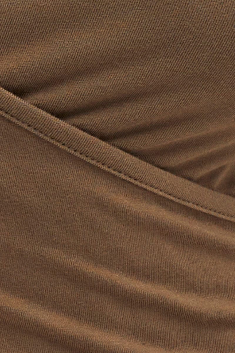 Green Wrap Top Long Sleeve