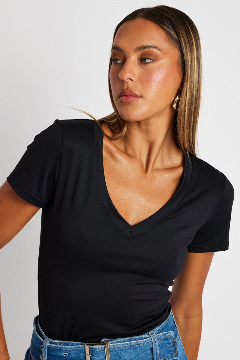 Black Supersoft Top Short Sleeve