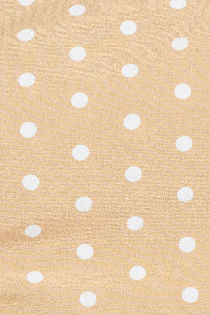 Polka Dot Crop Top Sleeveless Tie Up