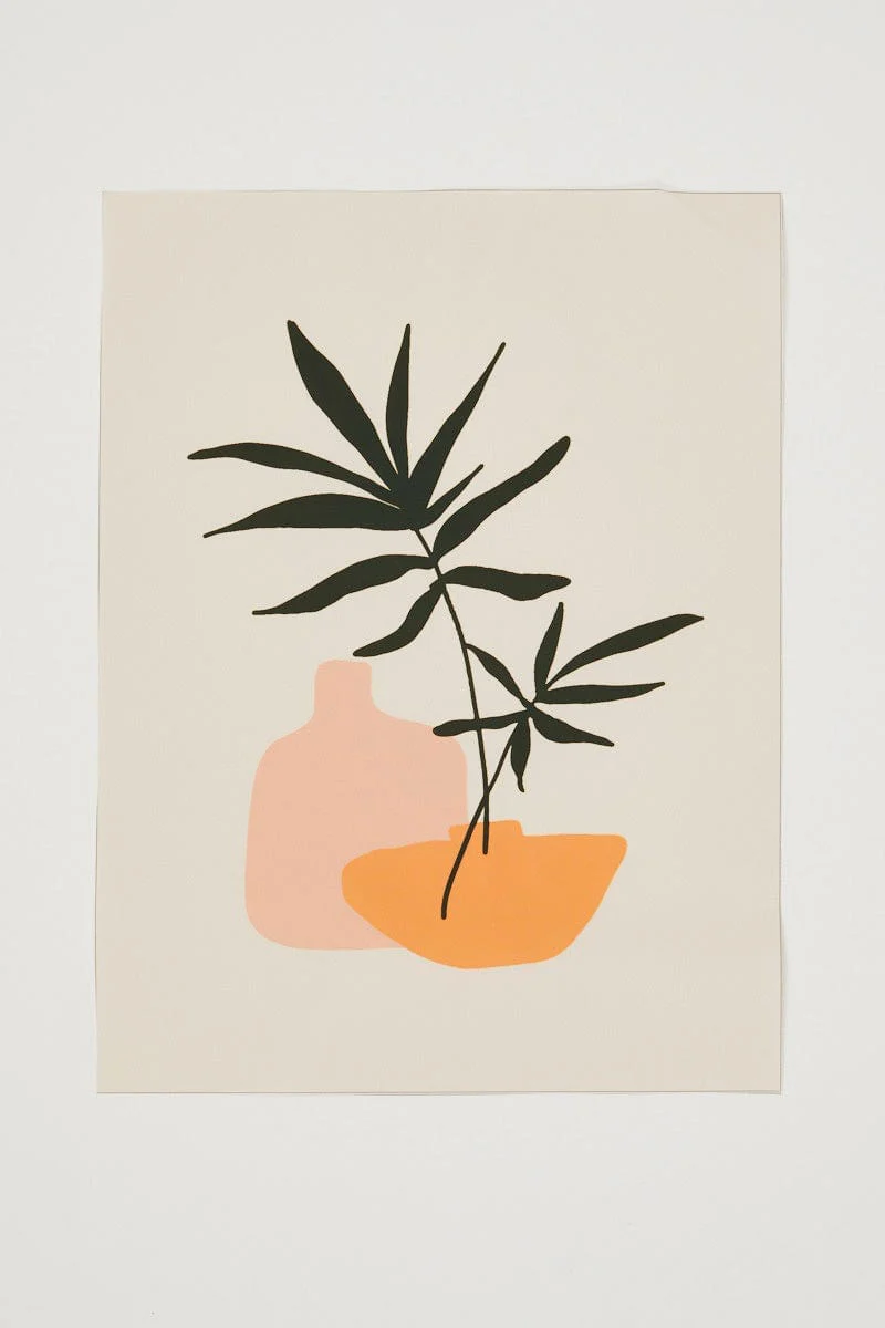Print Vase And Plant A3 Poster Print