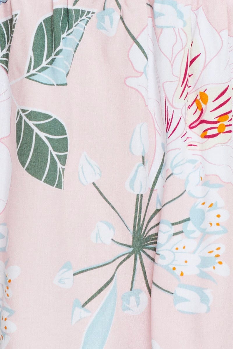 Print Cami Top Sleeveless Tie Up