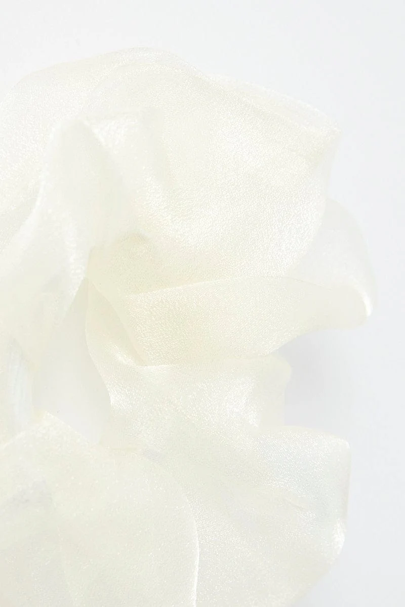 White Organza Scrunchie