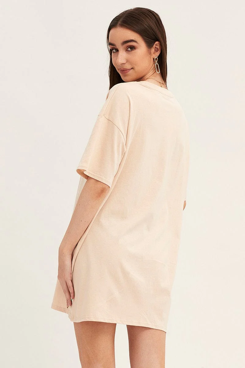 Beige Smock Top
