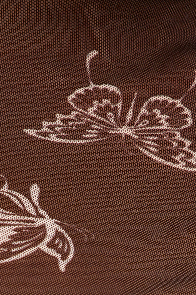 Black Mesh Long Sleeve Crop Top