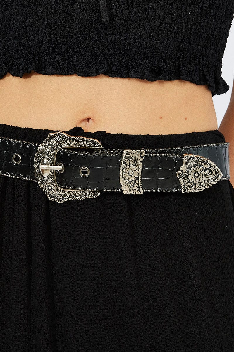 Black Vintage Belts