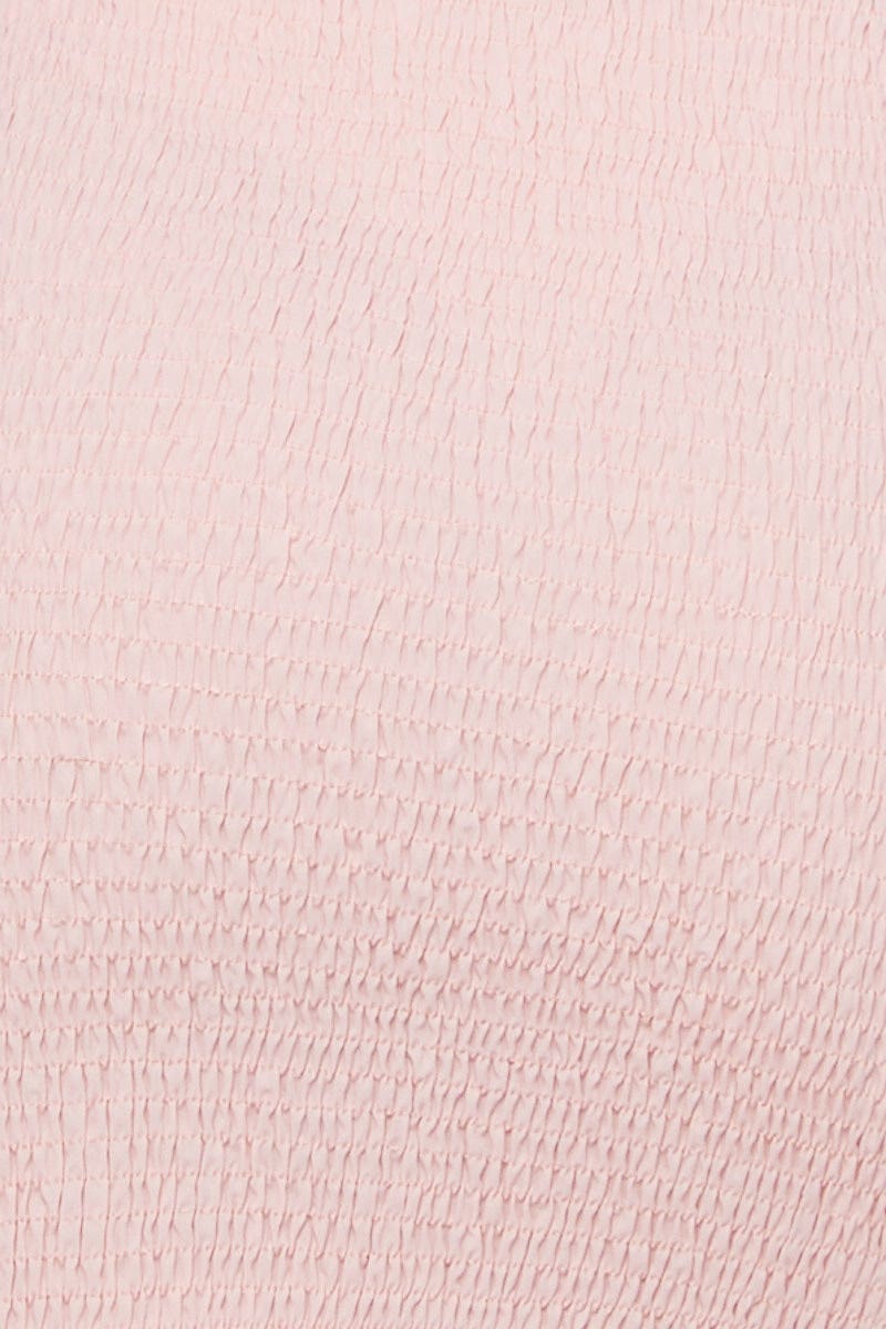 Pink Mini Skirt Mini Shirred Bodycon