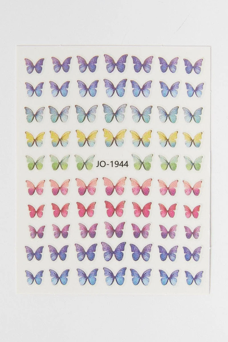 Multi Butterfly Pattern Nail Art Sticker Decals