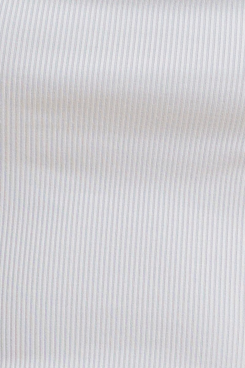 Blue Bandeau Singlet Rib Top