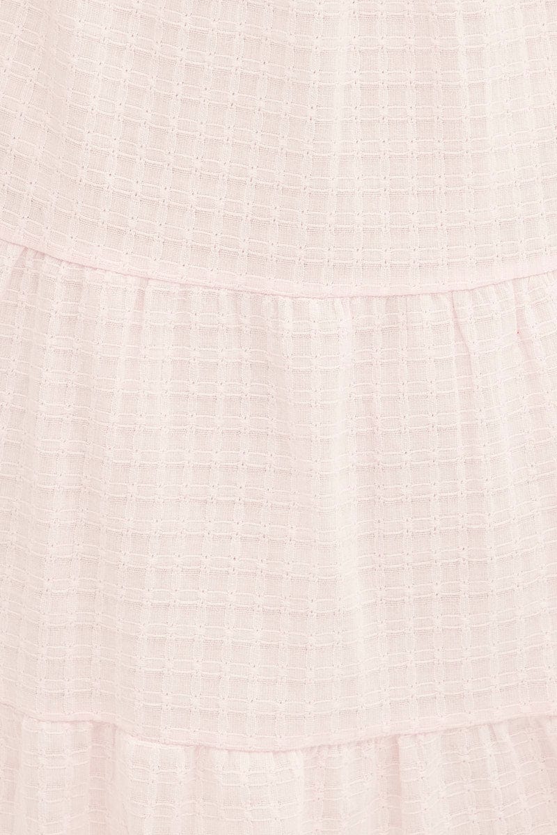 Pink Button Front Mini Swing Dress