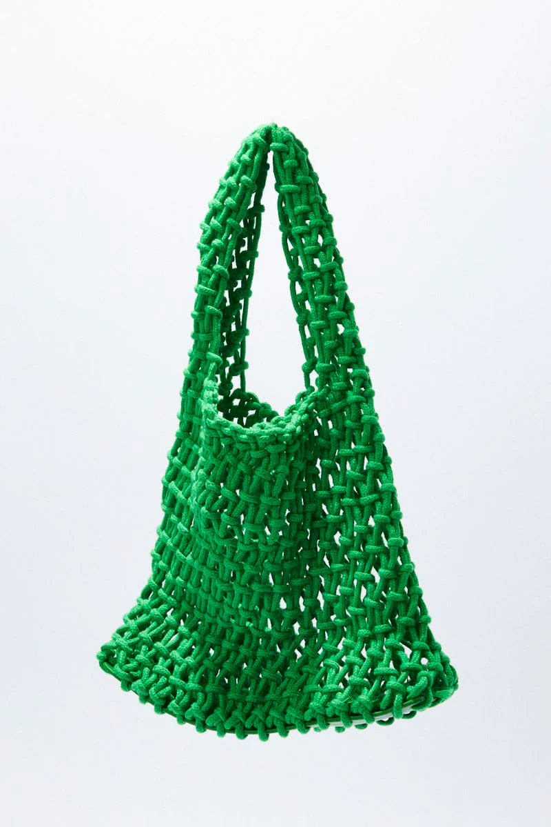 Green Crochet Bag