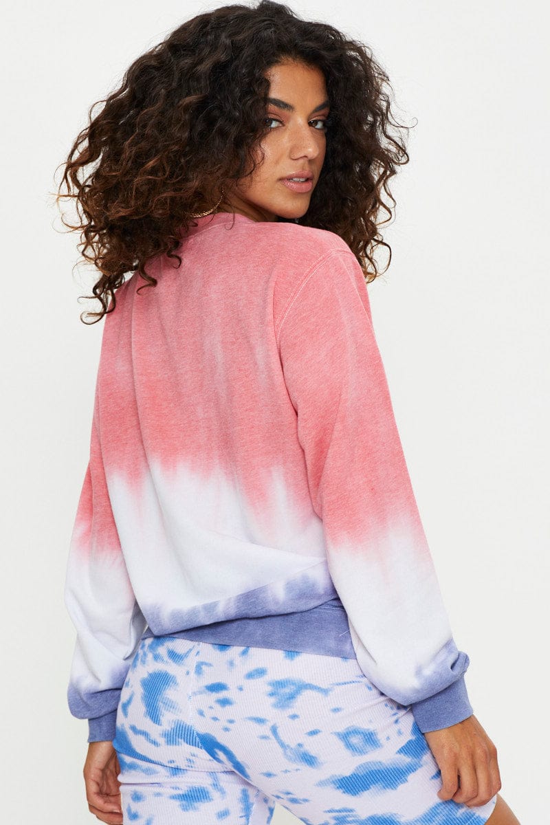 Multi Long Sleeve Tie Dye Sweat