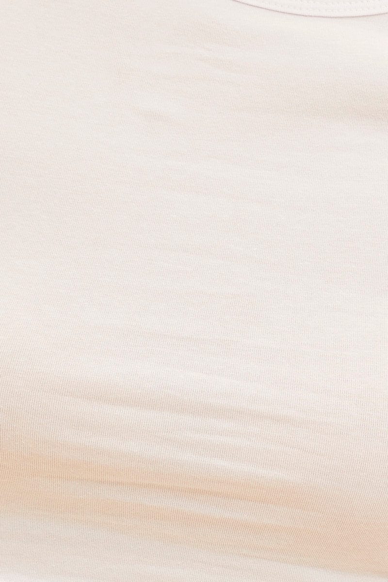 White Essential Cotton Stretch Short Sleeve Crop T-Shirt