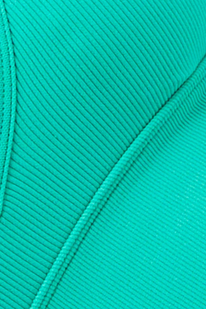 Green Crop Top Seamless