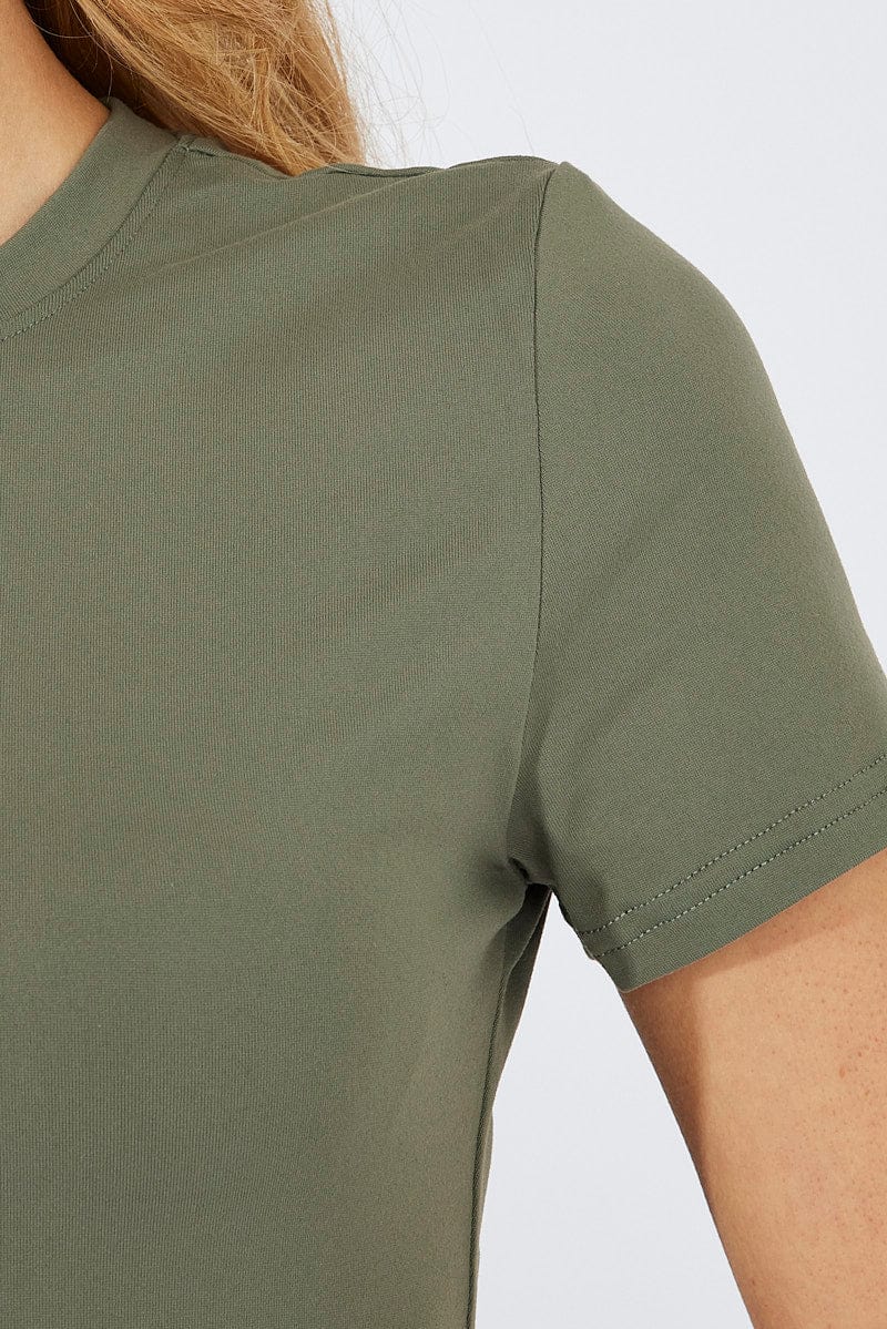 Green Supersoft Top Short Sleeve