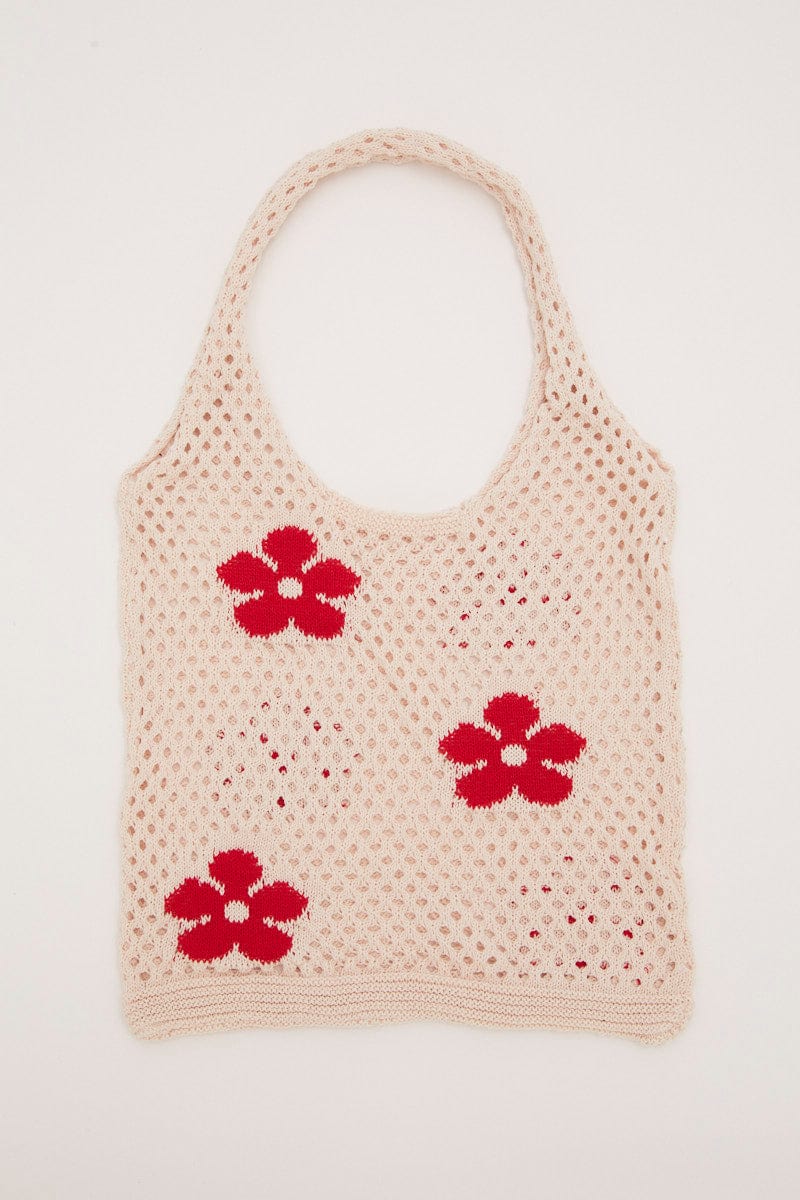 White Crochet Shopper Bag