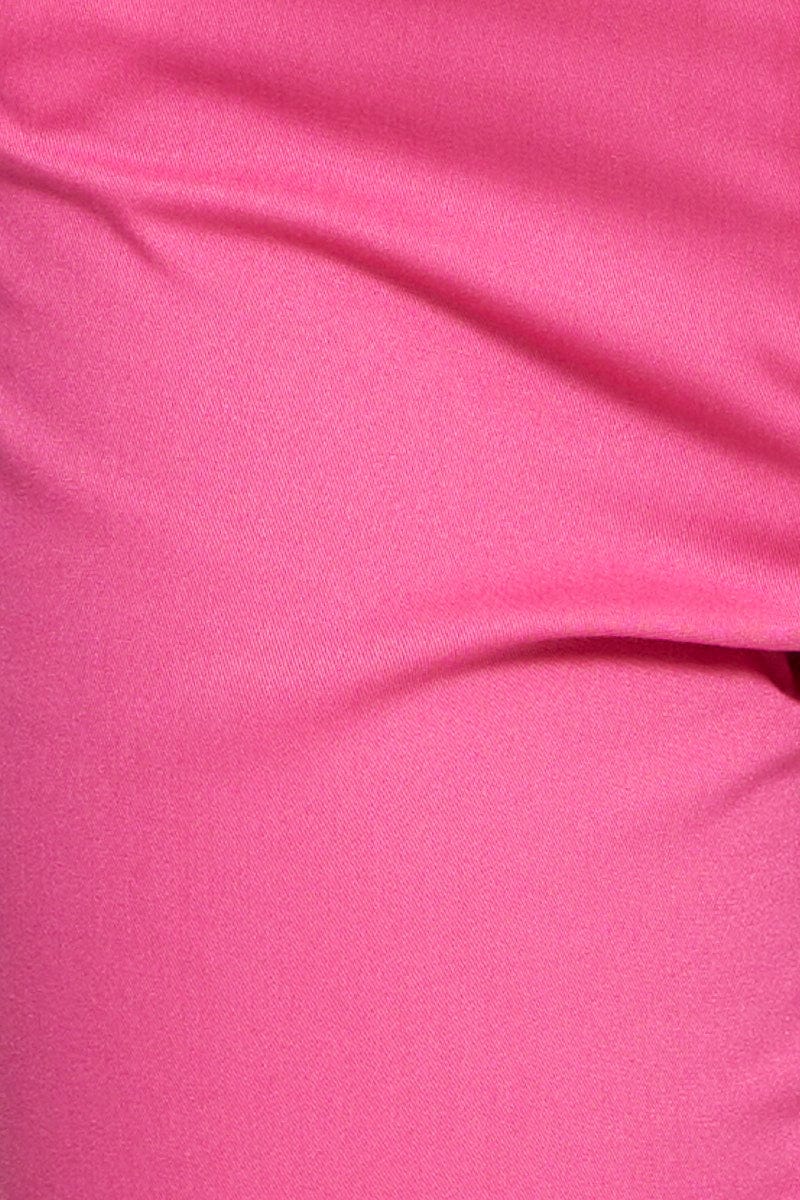 Pink Wide Leg Pant High Rise