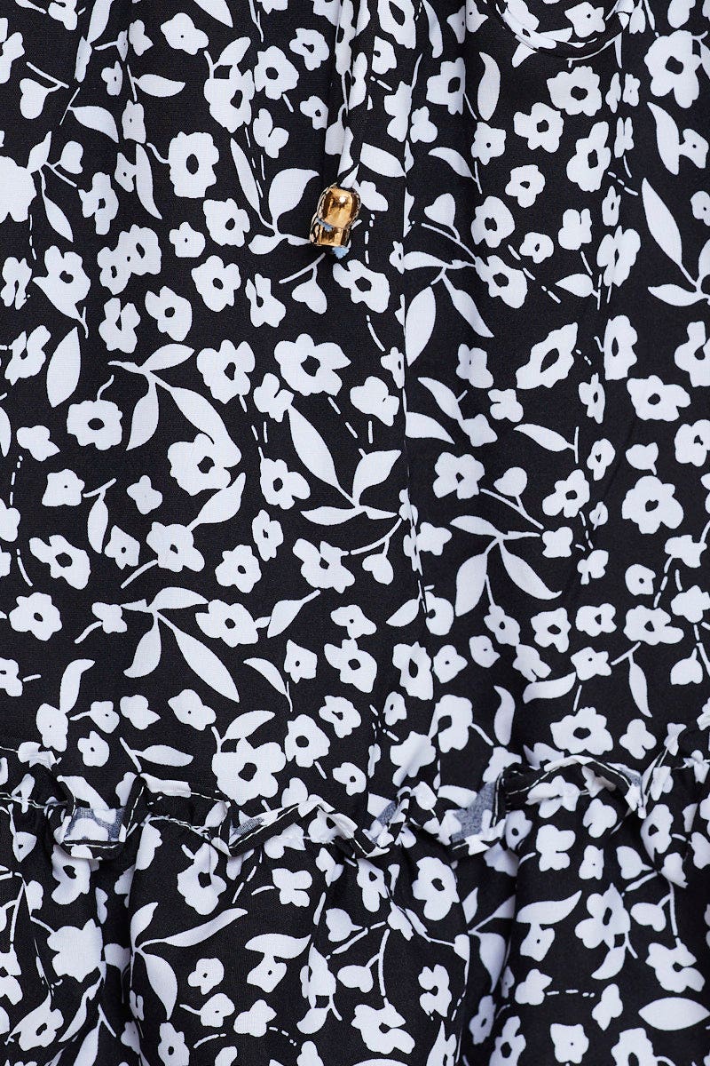 Print Flare Skirt Mini High Rise