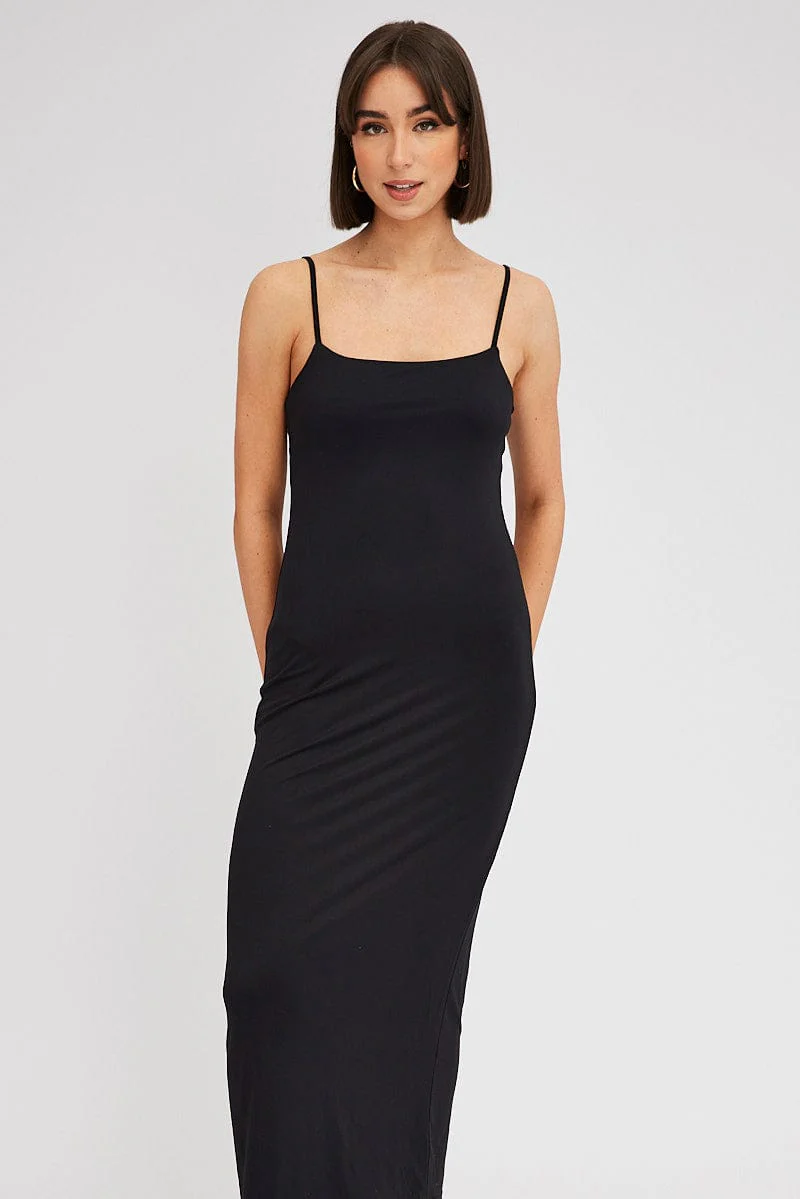 Black Supersoft Maxi Dress Sleeveless