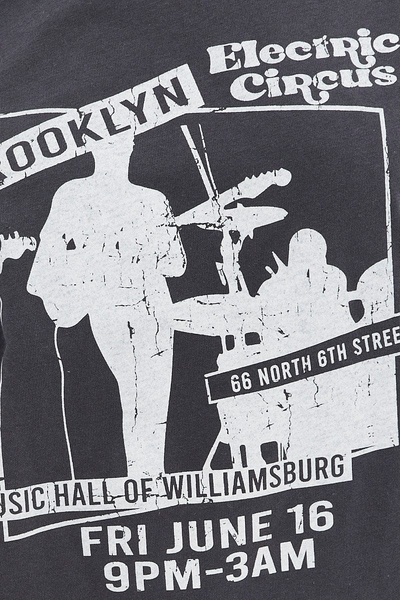 Grey Graphic Tee Short Sleeve