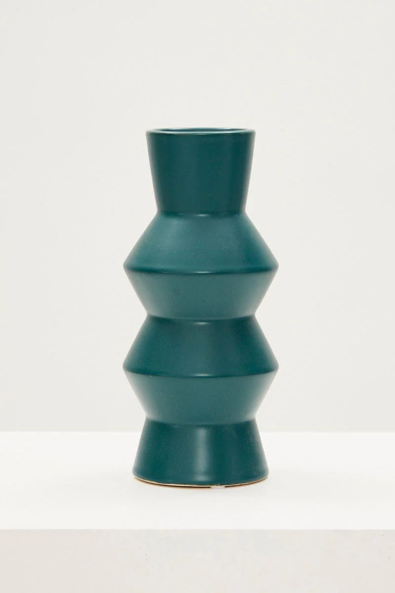 Blue Totem Vase 25 Cm Tall