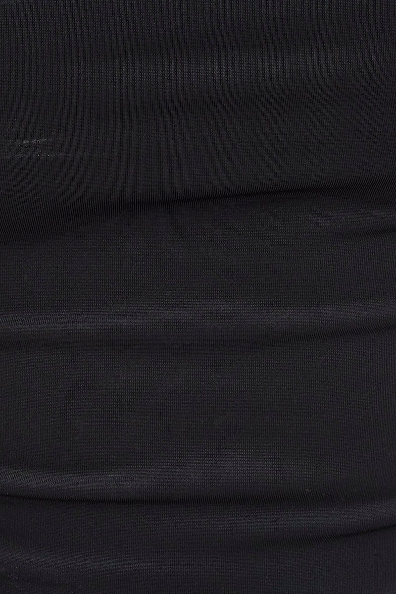 Black Crop Singlet Top