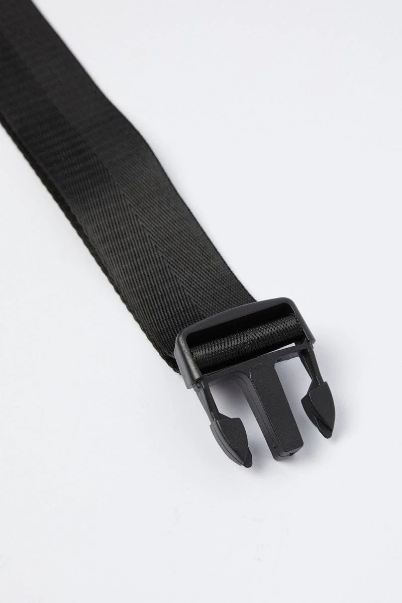 Black Zip Detail Bum Bag