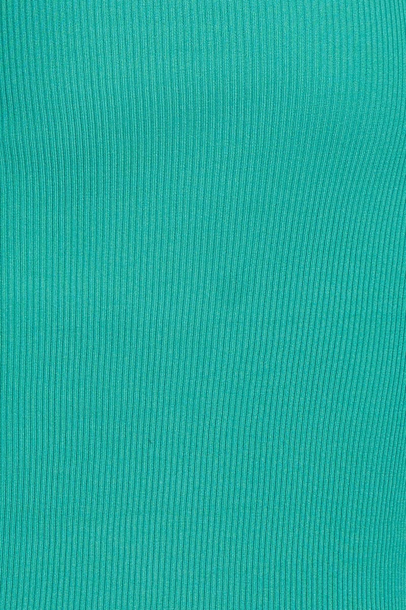 Green Knit Dress Midi