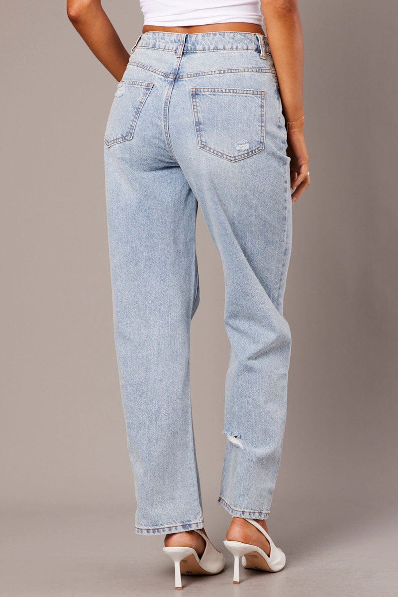 Denim Mom Jean Ripped