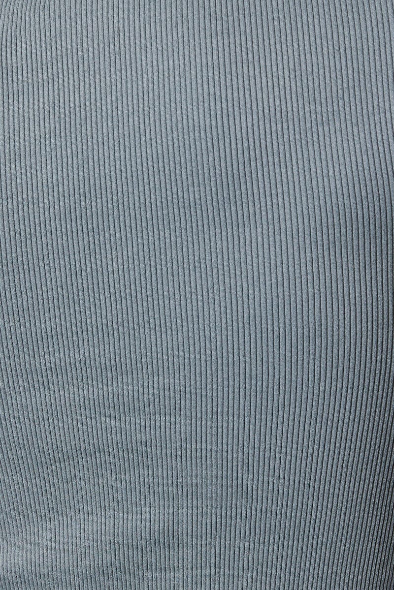 Green High Neck Top Long Sleeve Seamless