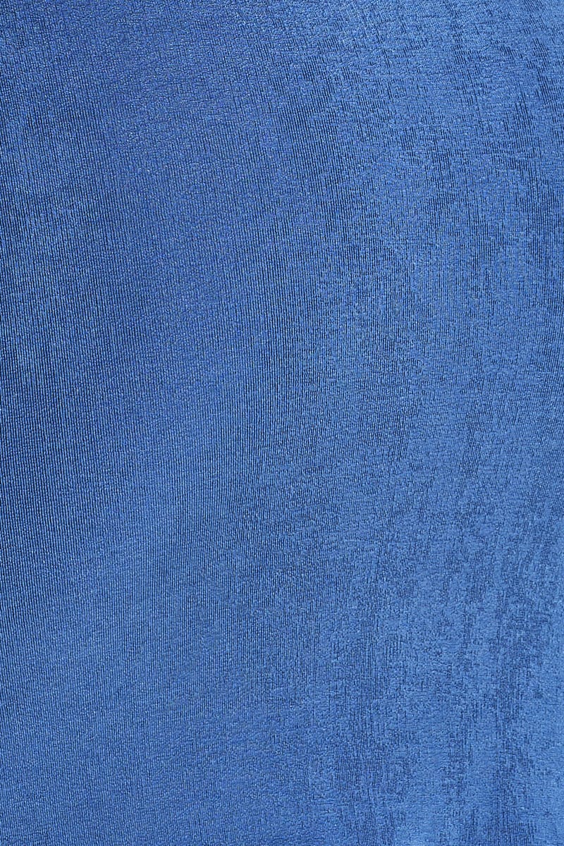 Blue Mini Dress Halter Neck