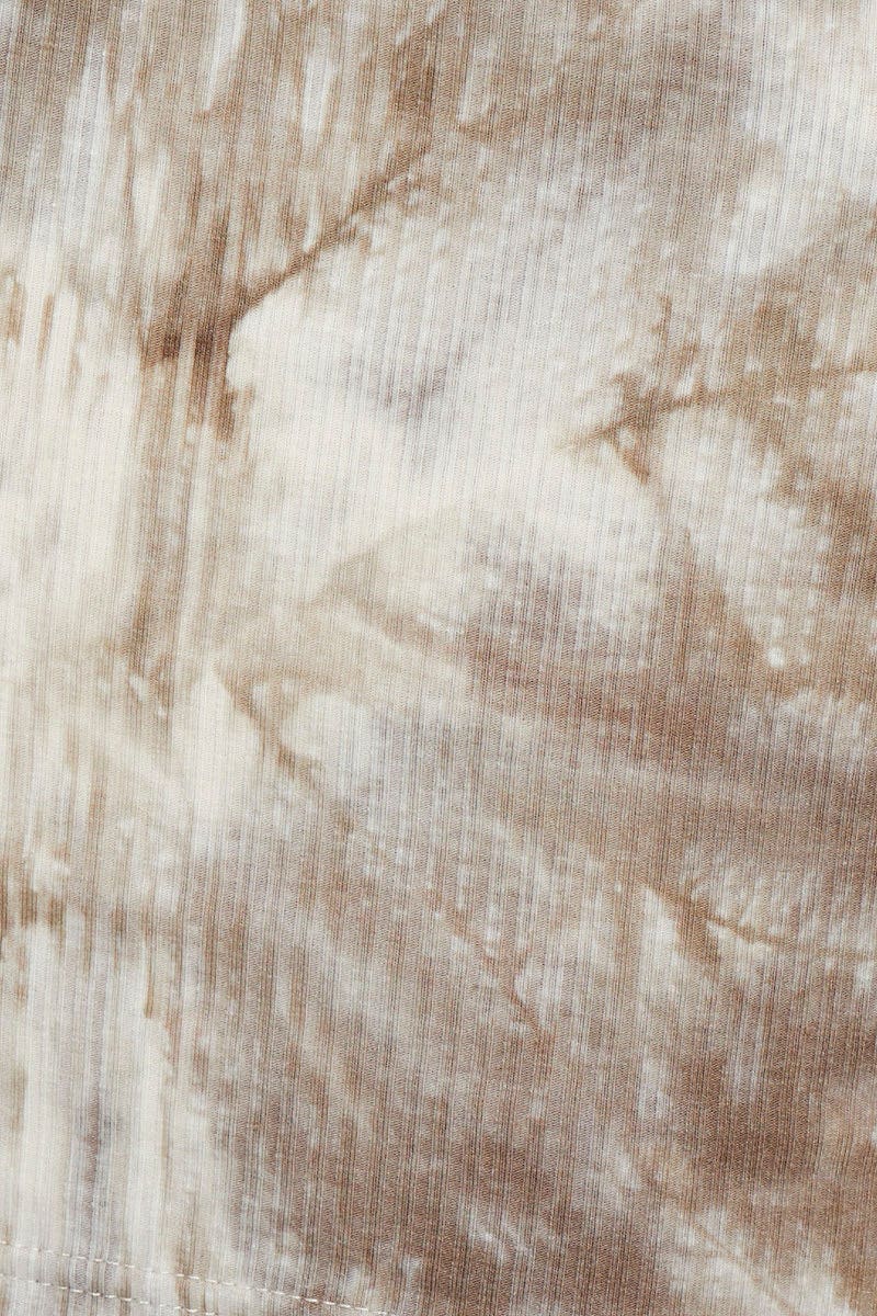 Multi Tie Dye Racer Neck Top