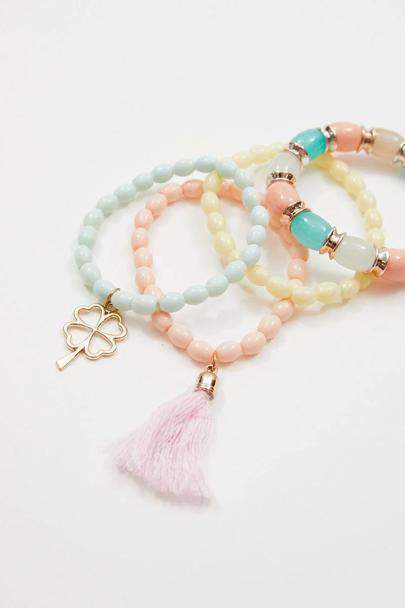 Pink Beaded Bracelet