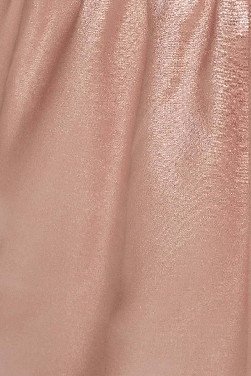 Pink Bralette Pyjamas Set Satin