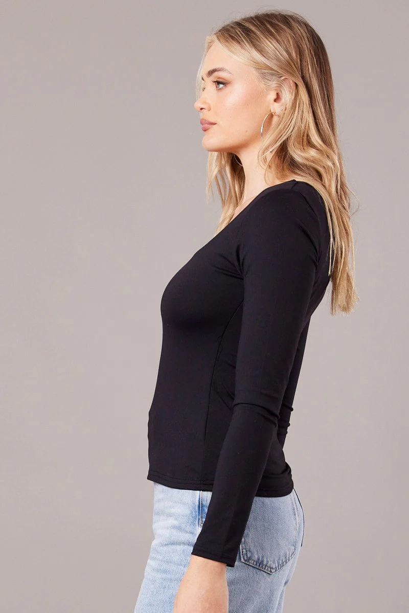Black Supersoft Top Long Sleeve