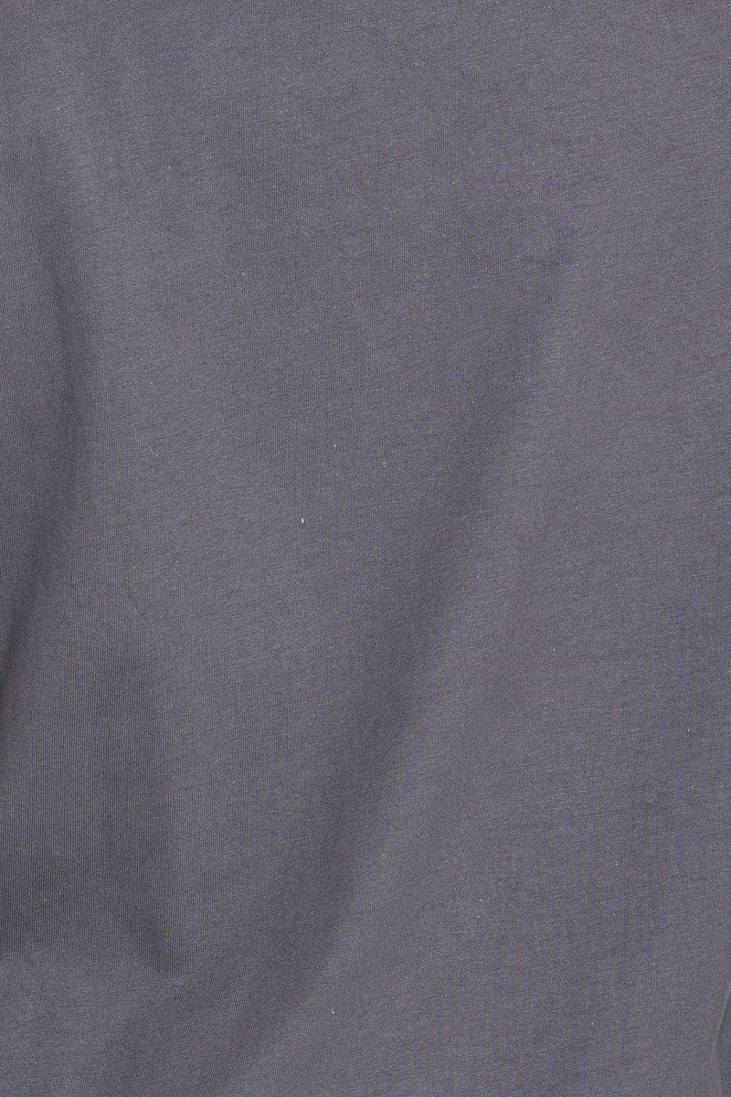 Grey Graphic T Shirt Short Sleeve