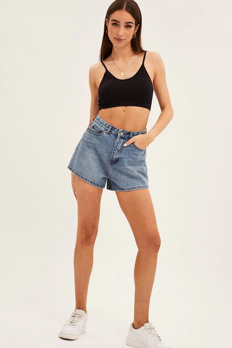 Black Top Sleeveless Seamless