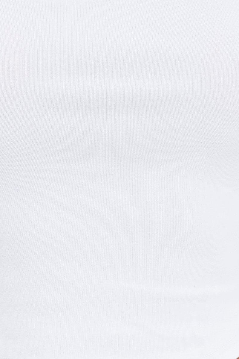 White Shrug & Halter Top Set Long Sleeve Semi-crop