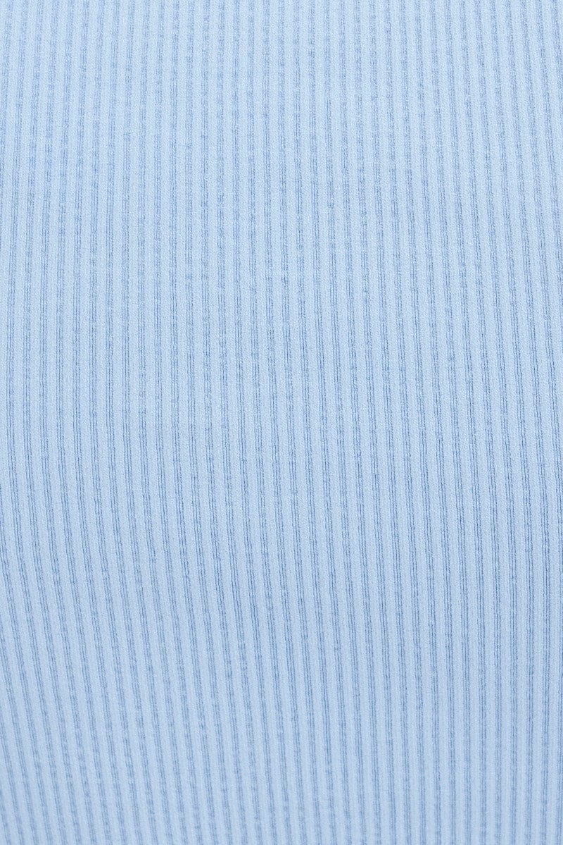 Blue T Shirt Short Sleeve V Neck Seamless