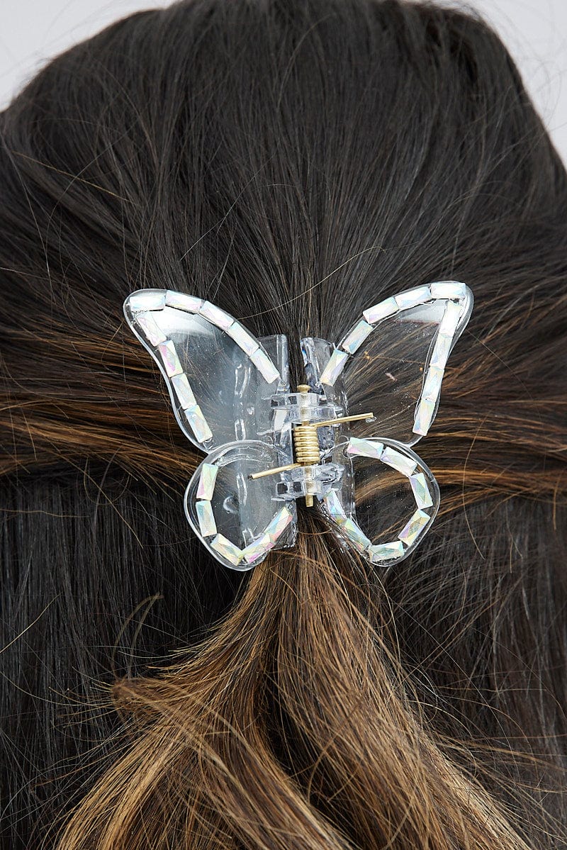 Metallic Butterfly Claw Clip