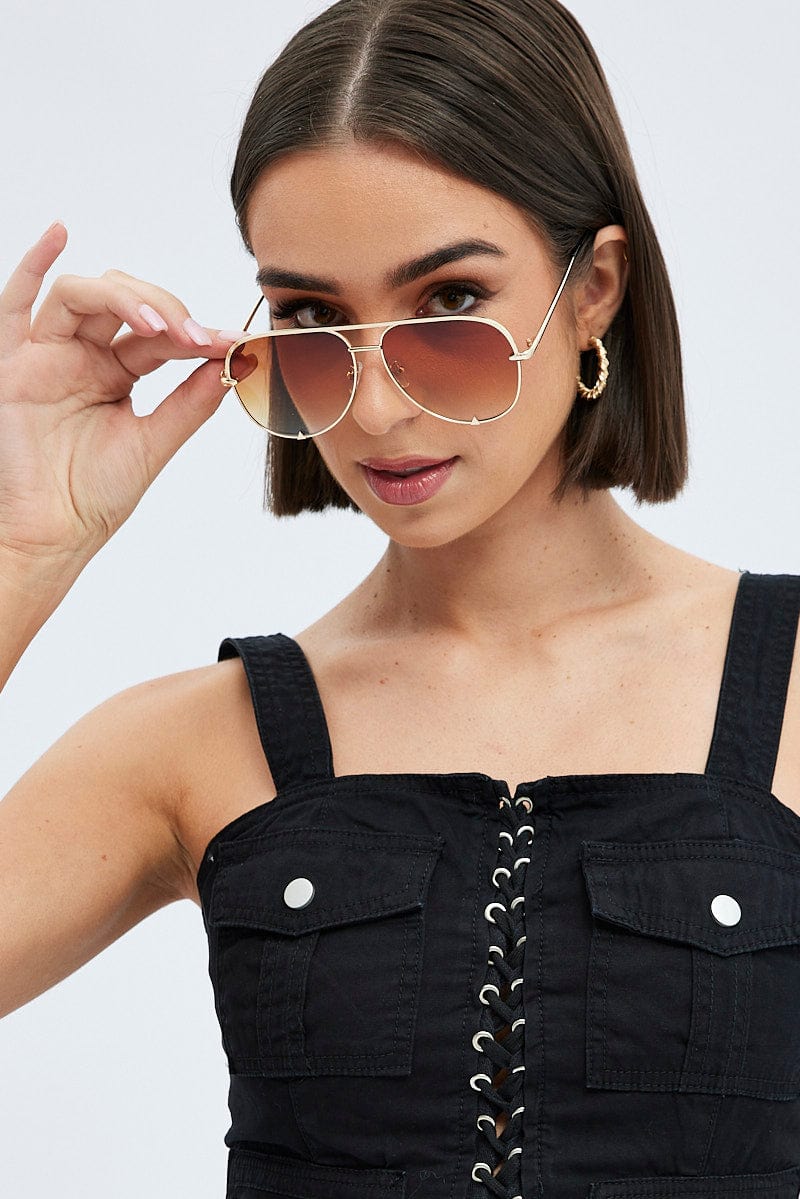 Brown Fashion Sunglasses