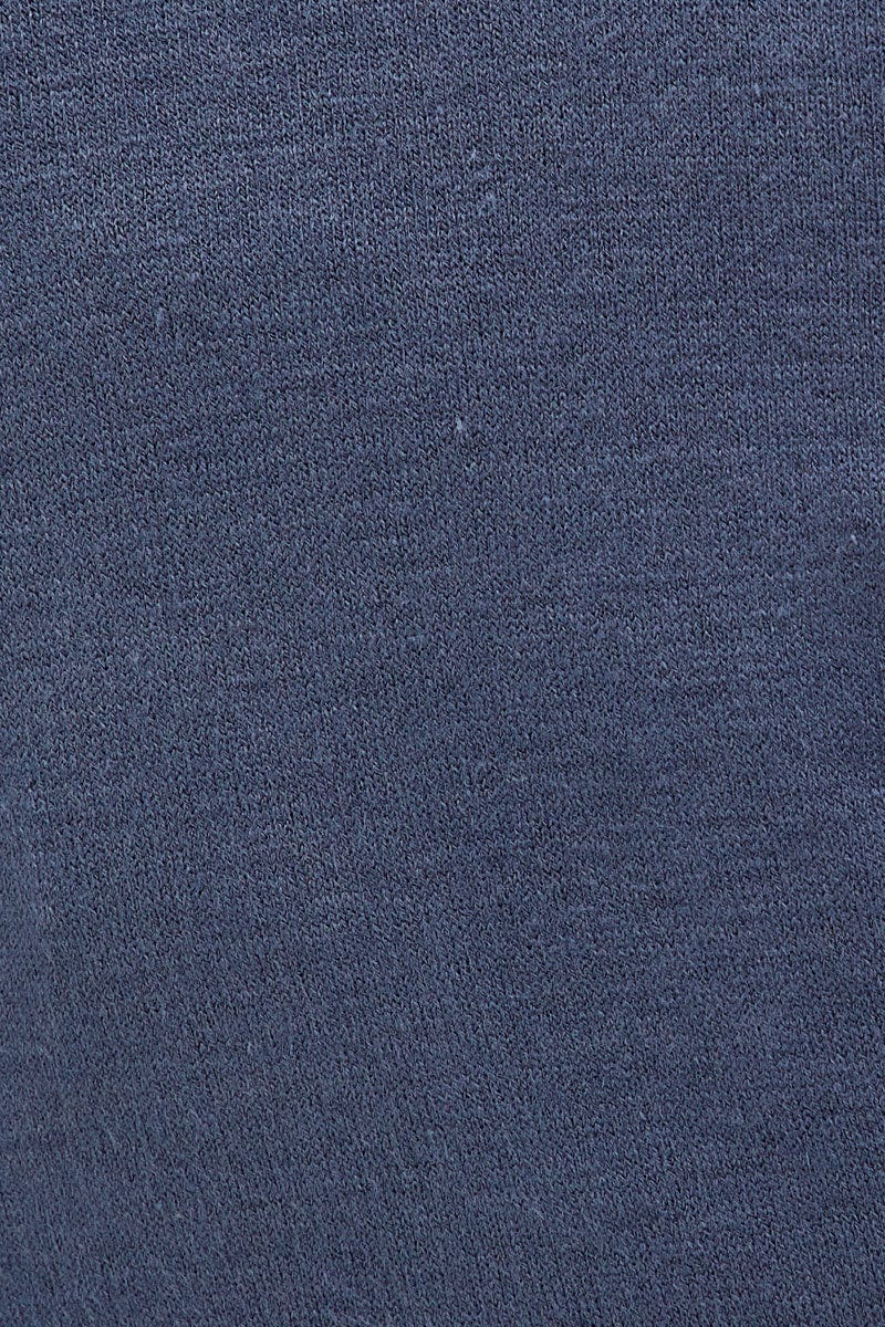 Blue Peplum Top Long Sleeve