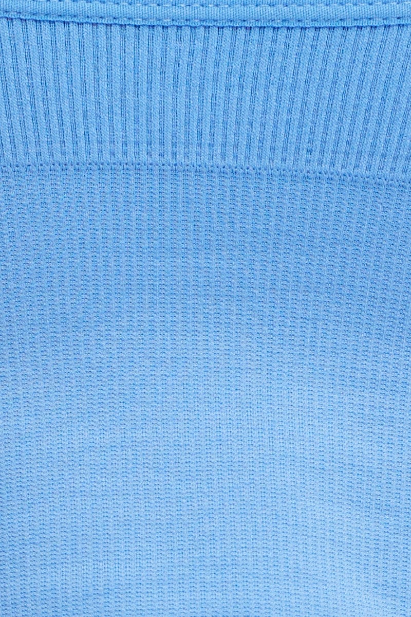 Blue Crop Singlet Top Seamless